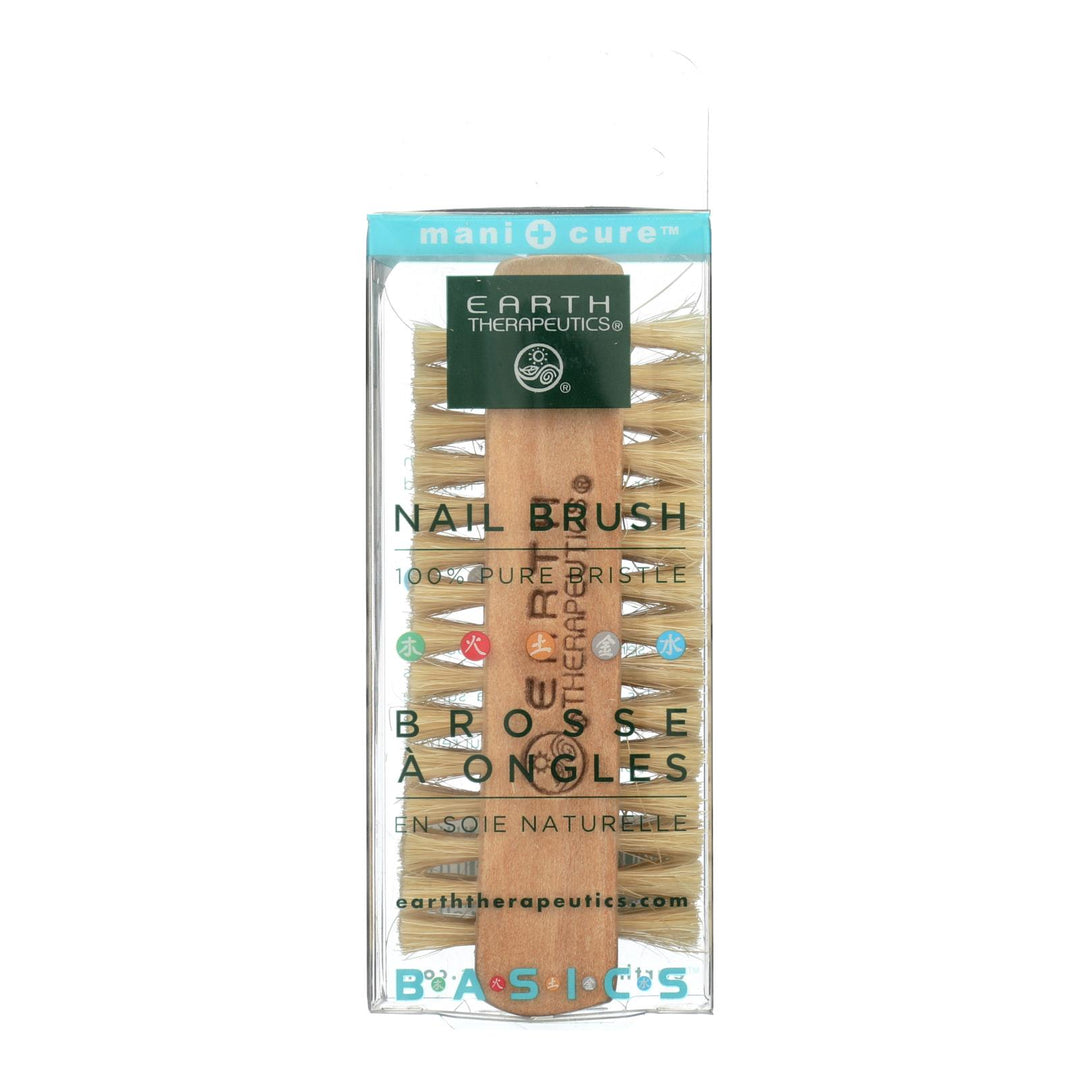 Earth Therapeutics Professional Nail Brush 100% Pure Bristle - 1 Brush - Maras Green